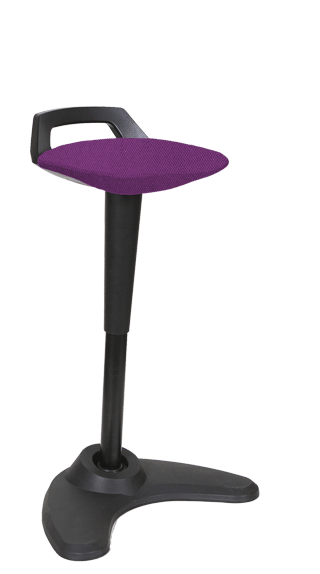 Spry Stool Black Bespoke Seat Tansy Purple KCUP1206