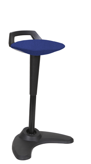 Spry Stool Black Bespoke Seat Stevia Blue KCUP1207