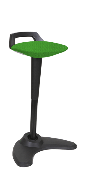 Spry Stool Black Bespoke Seat Myrrh Green KCUP1209