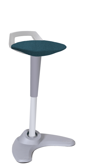 Spry Stool Grey Bespoke Seat Maringa Teal KCUP1212