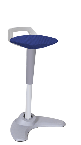 Spry Stool Grey Bespoke Seat Stevia Blue KCUP1215
