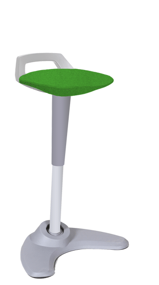 Spry Stool Grey Bespoke Seat Myrrh Green KCUP1217