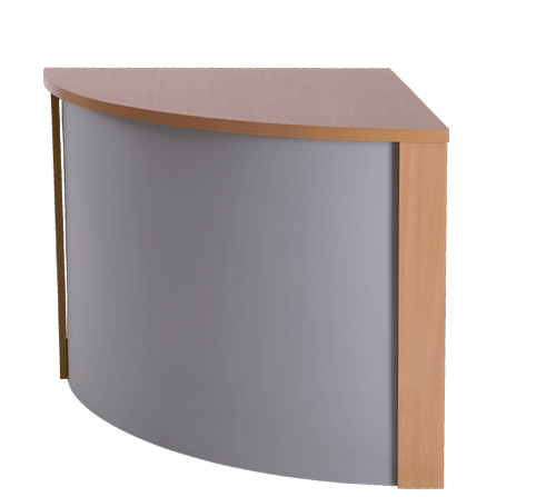 Bonjour corner Counter with silver facing in Warm Beech click for larger image