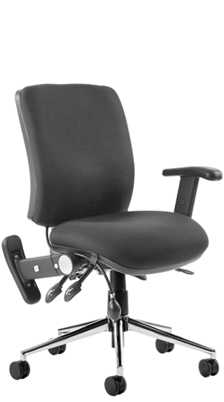 Chiro Medium Back black Fold Away Armrests KC0003