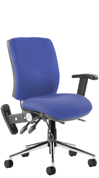 Chiro Medium Back blue Fold Away Armrests KC0004