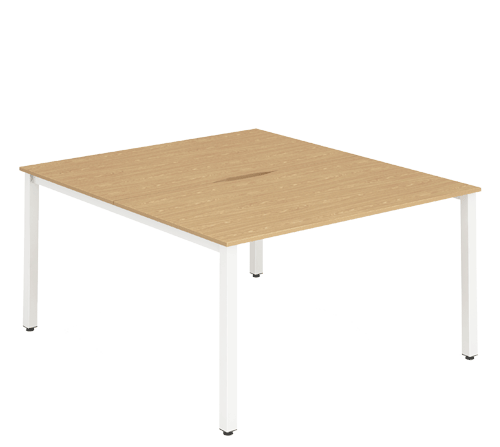 White Leg Twin Desk Beech B2P12BCHW / B2P14BCHW / B2P16BCHW