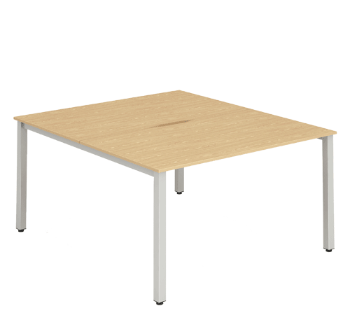 Silver Leg Twin Desk Maple B2P12MPES / B2P14MPES / B2P16MPES