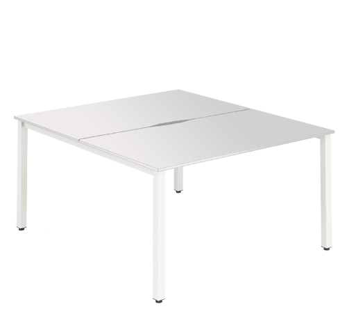 White Leg Twin Desk White B2P12WHTW / B2P14WHTW / B2P16WHTW