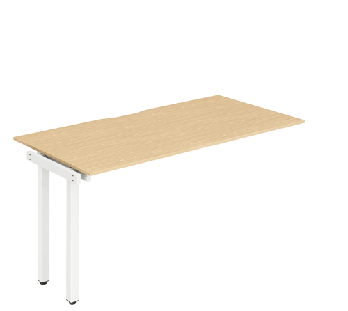White Leg Extension Desk Maple BR112MPEW / BR114MPEW / BR116MPEW