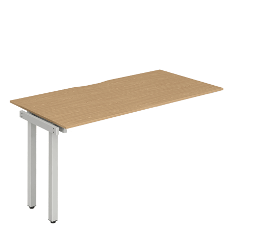 Silver Leg Extension Desk Oak BR112OAKS / BR114OAKS / BR116OAKS