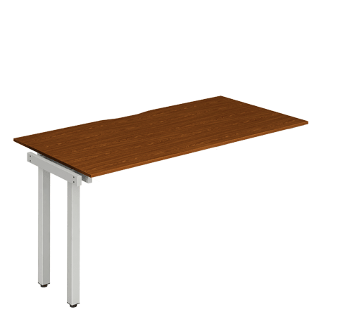 Silver Leg Extension Desk Walnut