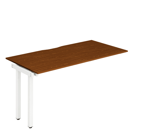 White Leg Extension Desk Walnut BR112WLTW / BR114WLTW / BR116WLTW
