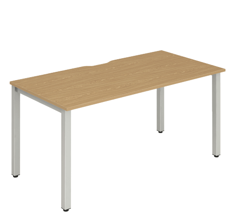 Silver Leg Single Desk Oak BS12OAKS / BS14OAKS / BS16OAKS