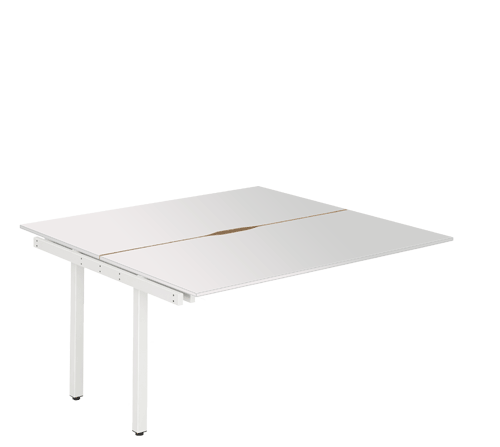 White Leg Extension Desk White BXT12WHTW / BXT14WHTW / BXT16WHTW