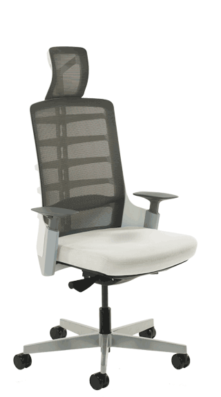 Exo Charcoal Grey Mesh Backrest Light Grey Seat EX000194