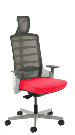 Exo Charcoal Grey Mesh Backrest Bespoke Seat Bergamot Cherry KCUP1270
