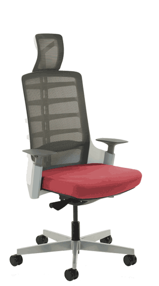 Exo Charcoal Grey Mesh Backrest Bespoke Seat Ginseng Chilli KCUP1271