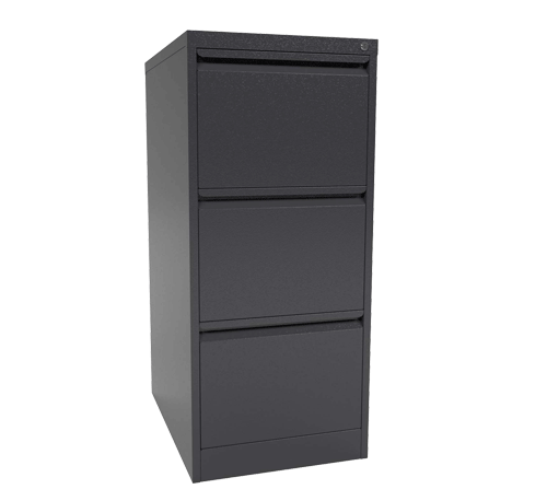 3 Drawer Filing Cabinet Black G3FCBA