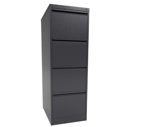 4 Drawer Filing Cabinet Black G4FCBA