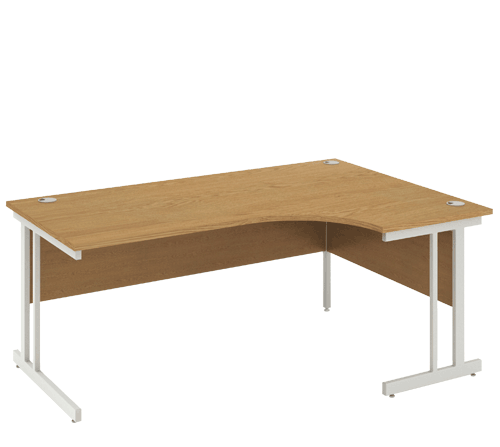 Crescent Right Desk Cantilever Leg Oak ICDRW16OAK / ICDRW18OAK
