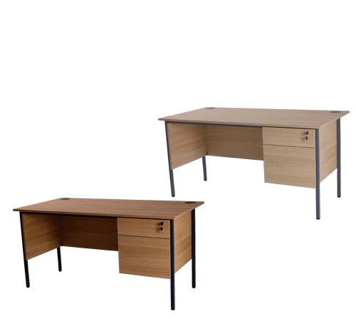 Desk 2 Drawers Blonde Oak R122DOAK/R152DOAK Warm Beech R122DBCH/R152DBCH