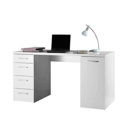 Mordano 1400 Four Drawers and Door White Gloss CF000018