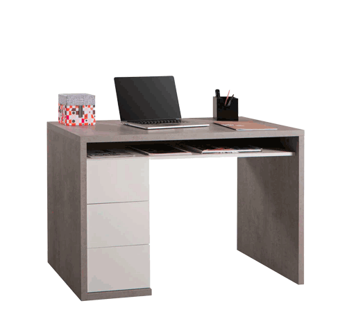 Mordano 1100 Three Drawers Slate and White Gloss CF000024